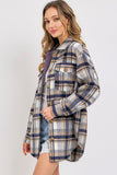 Blush Navy Plaid Shacket