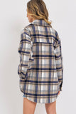 Blush Navy Plaid Shacket