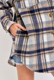 Blush Navy Plaid Shacket