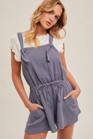 Blue Gauze Romper