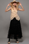 Tiered Ruffle Tulle Skirt