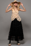 Tiered Ruffle Tulle Skirt