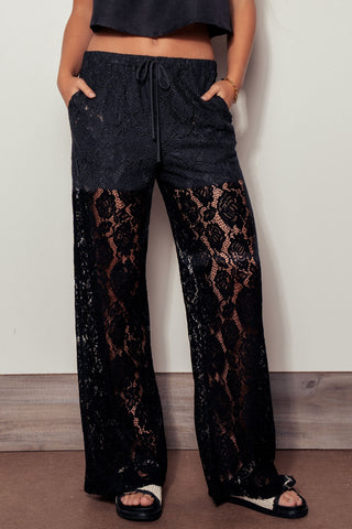 Boho Lace Wide Leg Pant