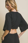 Self Tie Cropped Top