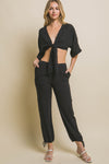 Self Tie Cropped Top