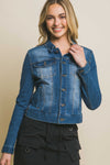Stretchy Cotton Denim Jacket