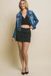 Stretchy Cotton Denim Jacket