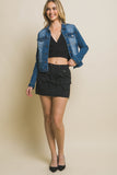 Stretchy Cotton Denim Jacket
