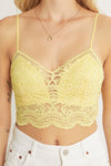Laced Bralette - Yellow