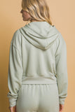Olive Stone Zip-Up Hoodie