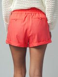 Coral Linen Relaxed Shorts