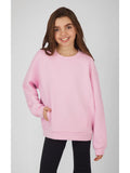 Girls Pink Scuba CrewNeck