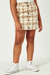 Girls Brushed Plaid Skirt