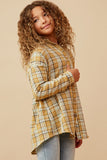 Girls Plaid Button-Up Shirt