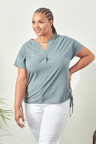 PLUS Ruched Side Top