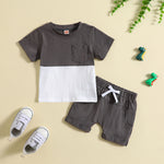 Grey/Cream Colorblock Set