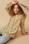 Girls Plaid Button-Up Shirt