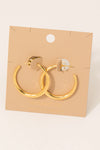 Gold Rounded Hoop Earrings