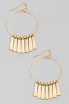 Gold Charms Hoop Earrings