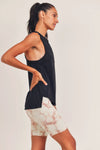 Cool-Touch Perforated Hi-Lo Racer Tank - Blk