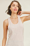 Essential Longline Athleisure Muscle Top - Peach