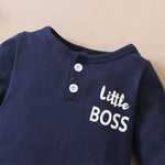 Little Boss Romper/Hat Set