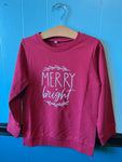 Merry & Bright Burgundy Top
