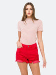 Red Hazel KanCan Shorts
