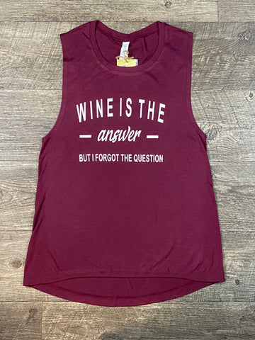 Wine Is The Answer Tank