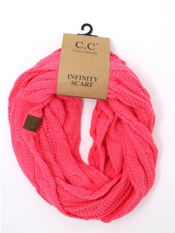 Candy Pink Infinity Scarf Kids