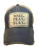 "Wake. Pray. Slay." Trucker Hat