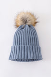 Slate Baby/Toddler/Adult Cable Knit Hat