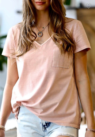 DUSTY PINK MINERAL TEE