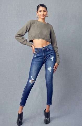 KanCan Chanell High-Rise Ankle Skinny Jeans