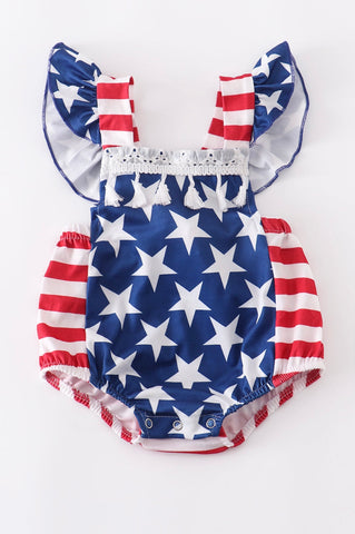 Stars & Stripes Ruffle Romper
