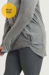 Heather Grey Knotted Top