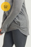 Heather Grey Knotted Top