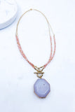 Natural Stone Toggle Necklace
